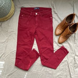 Maroon Skinny Jeans